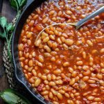 Smoked baked beans - finished and ready to eat