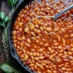 Smoked baked beans - finished and ready to eat