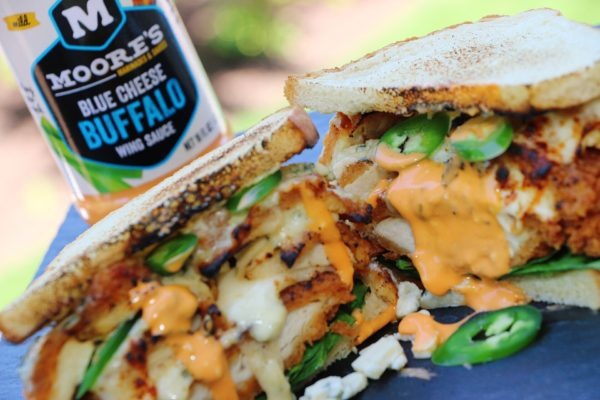 buffalo chicken sandwich buffalo chicken sandwich with moose's blue cheese buffalo wing sauce