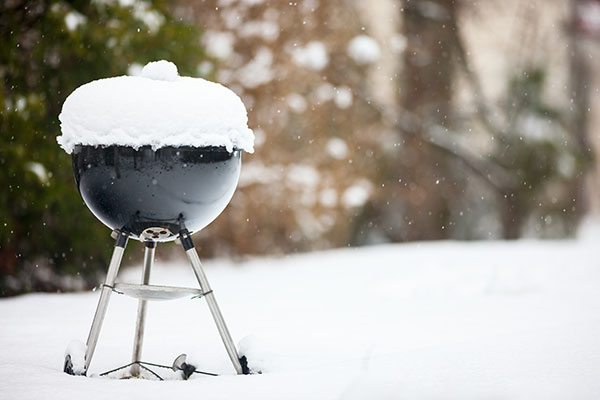 Grill Covered in Snow