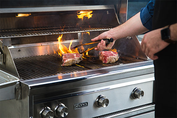 Grilling Steaks on Gas Grill