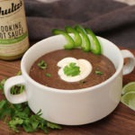Black Bean and Cilantro Lime Soup Mexican food, authentic Mexican cuisine