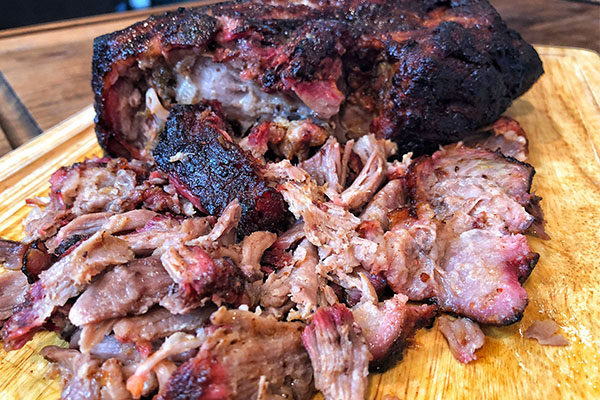 Cinnamon Whisky Pork Shoulder completed and pulled