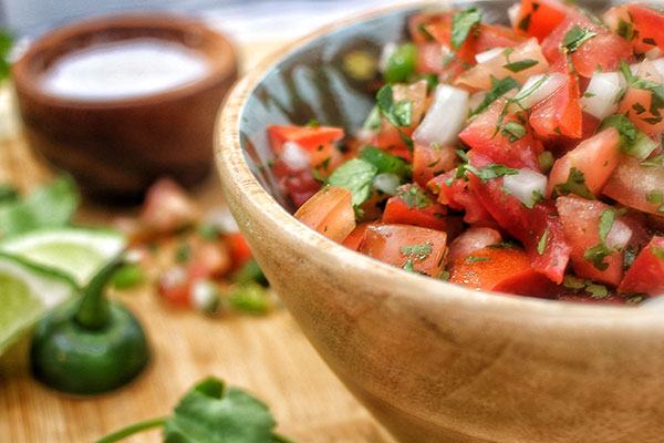 Completed pico de gallo recipe