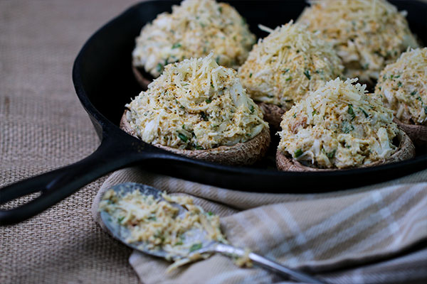 stuffed portobello mushrooms ready to cook