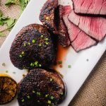 sous vide filet mignon sliced and served