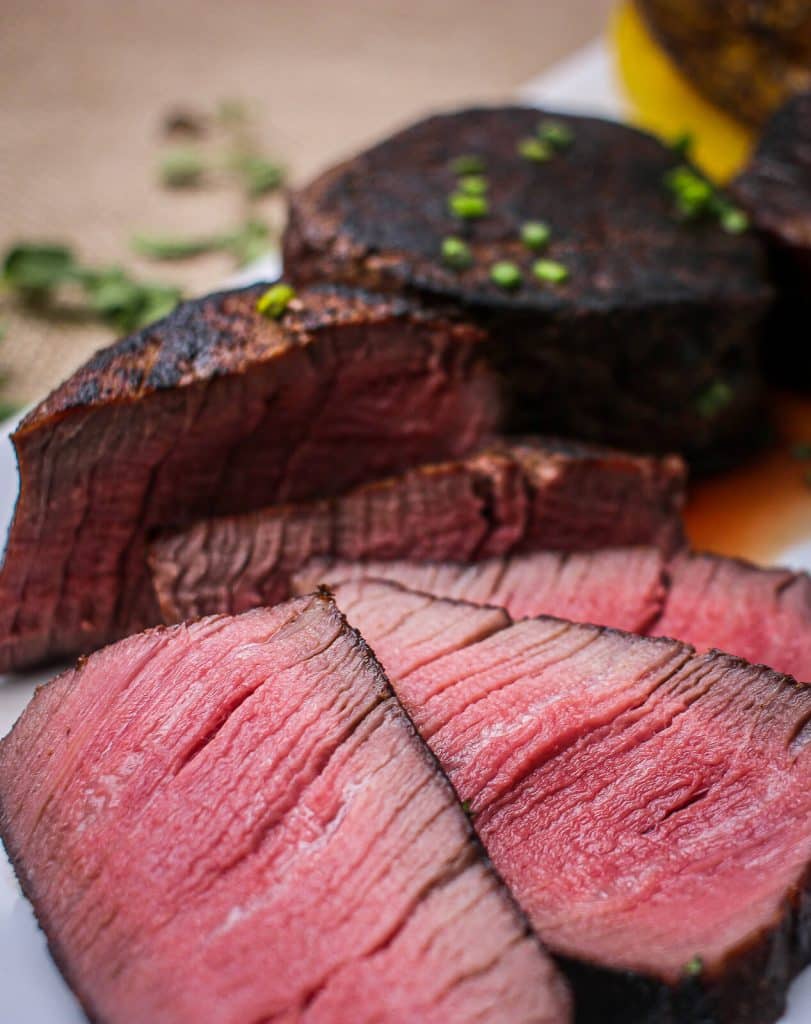 sliced filet mignon