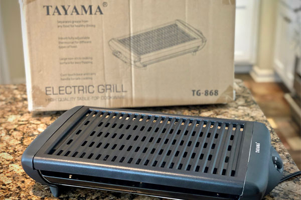 Review Tayama Electric Grill and box