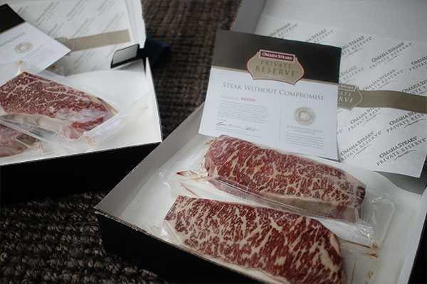 Wagyu beef from Omaha Steaks' Private Reserve