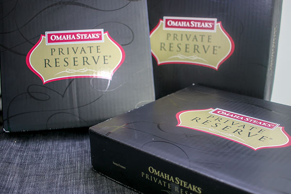 Omaha Steaks' Private Reserve boxes