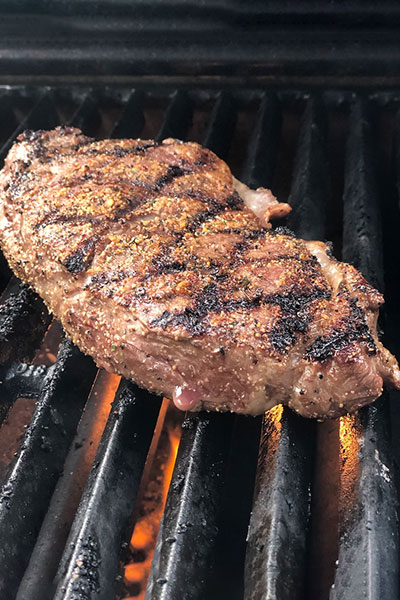 Grilled ribeye steak from Porter Road