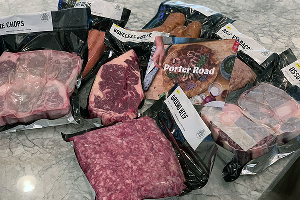 Meat selection ordered from Porter Road