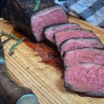 Sous vide steak sliced and ready to serve