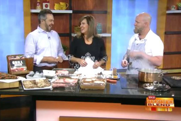 Matt brining pork chops on Morning Blend