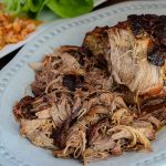 Best Korean Style Pork Shoulder shredded with aioli on the side