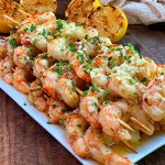 Grilled Argentinian Red Shrimp Recipe prepared and ready to serve