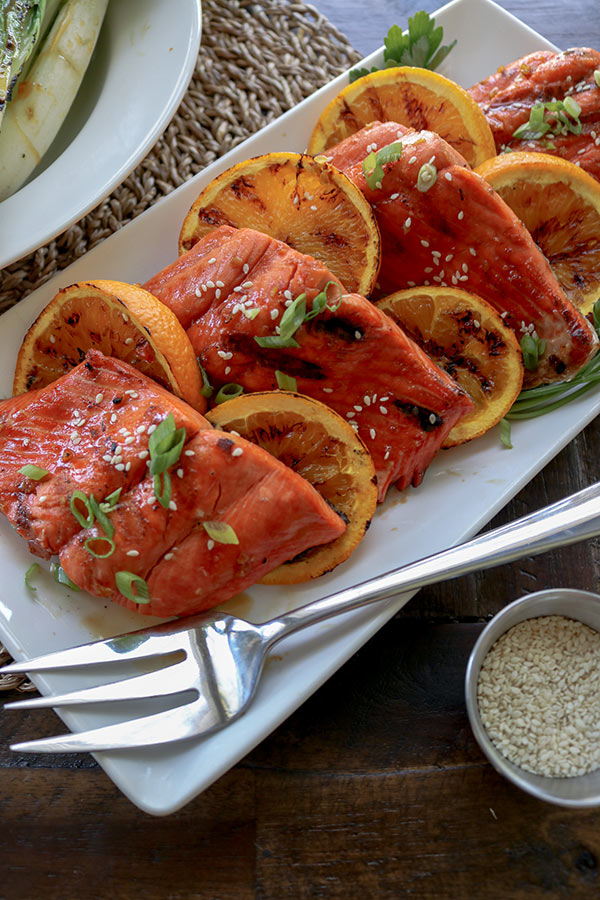 Sweet n Sour salmon ready to serve