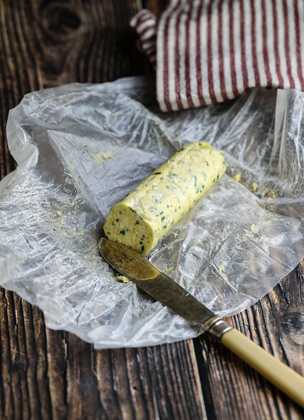 Gorgonzola compound butter for New York Strip Steak