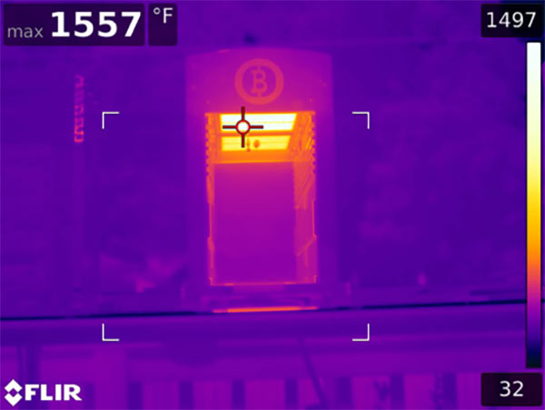 IInfrared temperature measurement of the Beefer Grill