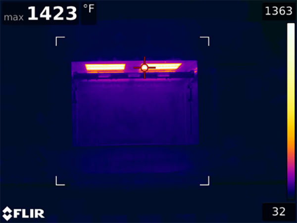 Infrared temperature test for Beefer XL Grill 