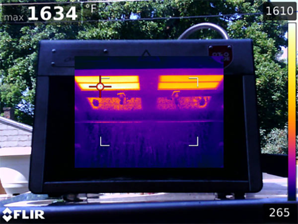 Infared temperature test of the Otto Wilde Grill