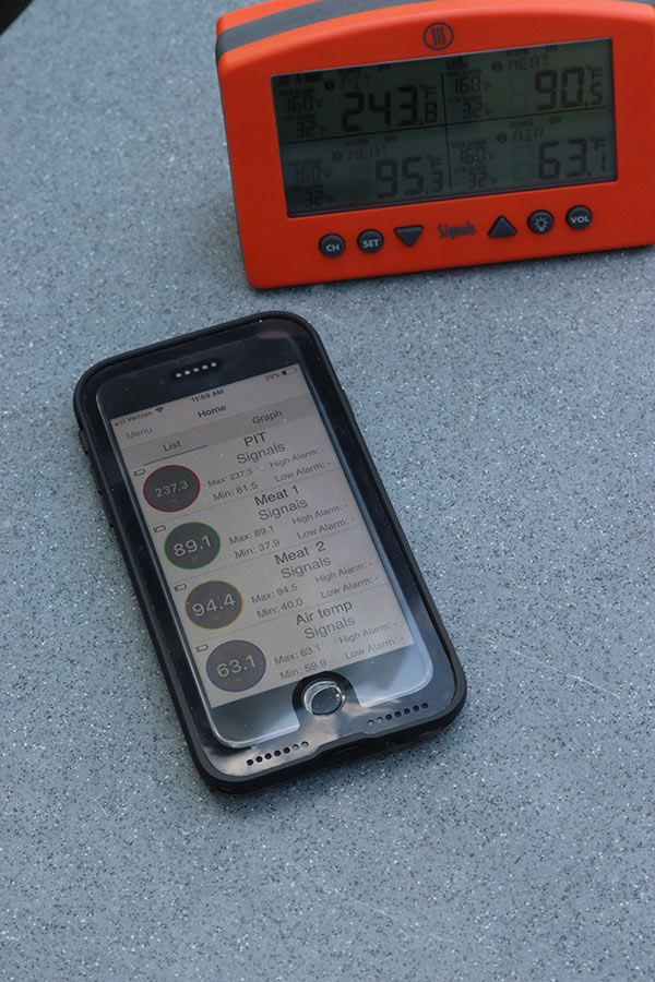 Thermoworks Signals App on phone