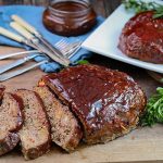 Sliced smoked meatloaf ready to serve at dinner
