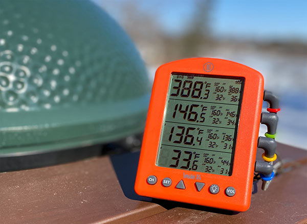 The base unit of the ThermoWorks X4 leave-in thermometer