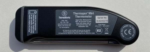 ThermoWorks Thermapen MK4 specs