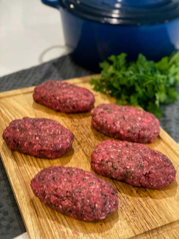 Salisbury Steak patties ready for the grill