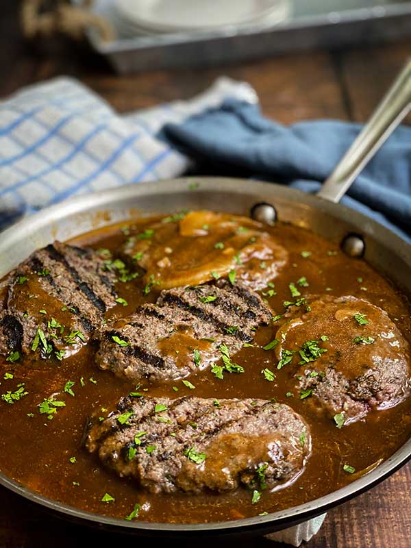 Salisbury steak in gravy