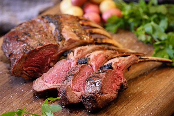 Sliced Maple Dijon Lamb.