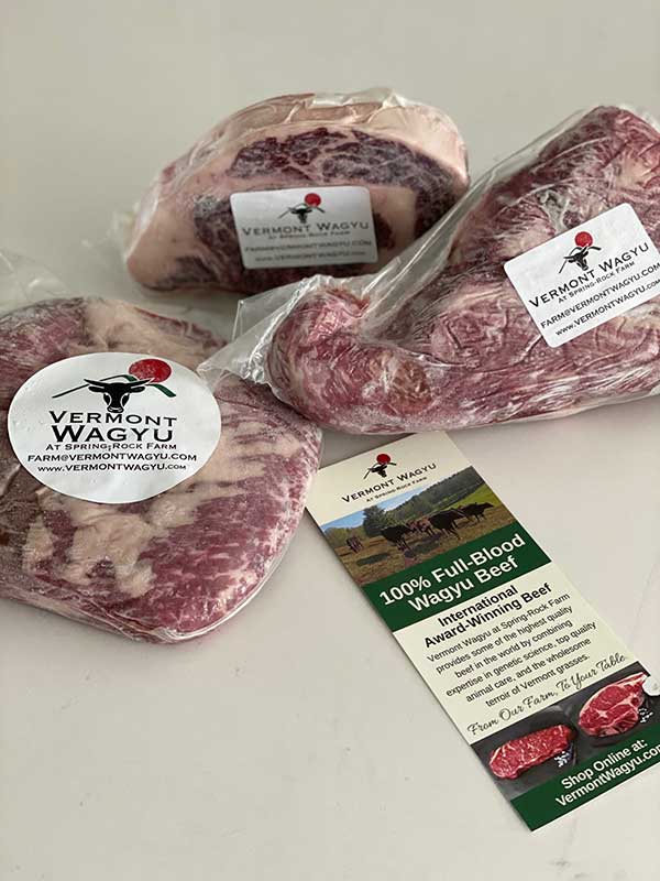 Vermont Wagyu meat selections
