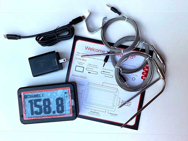 FireBoard 2 remote read thermometer with accessories