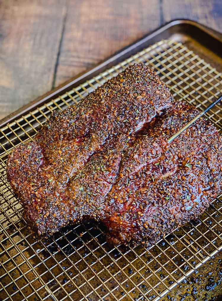 image of a whole smoked beef chuck roast