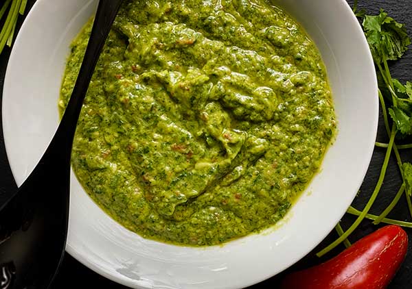 Avocado Cilantro and Lime Vinaigrette in a bowl