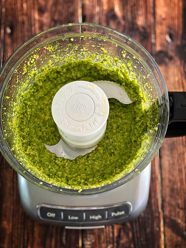 Avocado Cilantro and Lime Vinaigrette in food processor