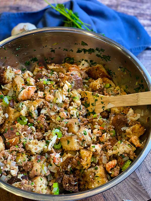 Lobster and Chorizo Stuffing mixture