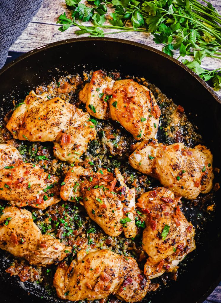 garlic and parmesan chicken thighs