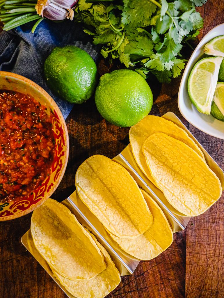 tortillas for Mexican street tacos