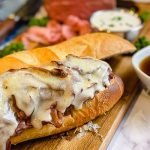 Fresh bread, homemade horseradish sauce and au jus sauce combined with smoked roast beef