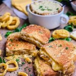 grilled cheese with four cheeses and hearty bread for perfect lunch