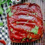 smoked meatloaf ready to serve