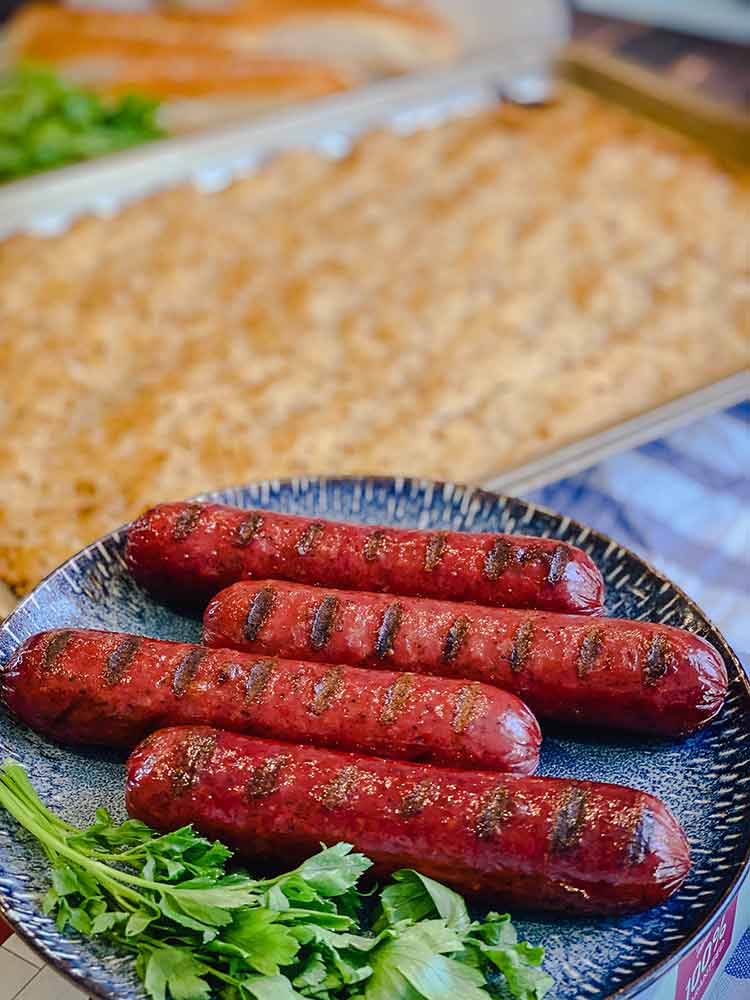 grilled sausages