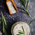 rosemary salt with fresh rosemary