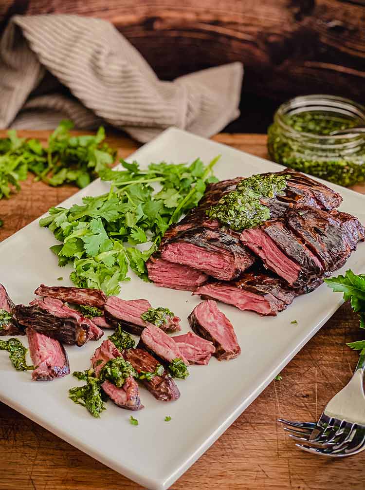 perfectly cooked skirt steak