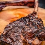 reverse sear tomahawk steak with perfect crust