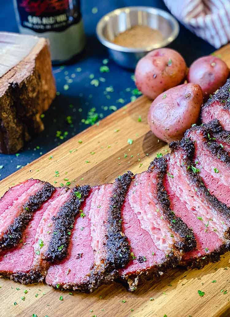 picture of sliced corned beef brisket