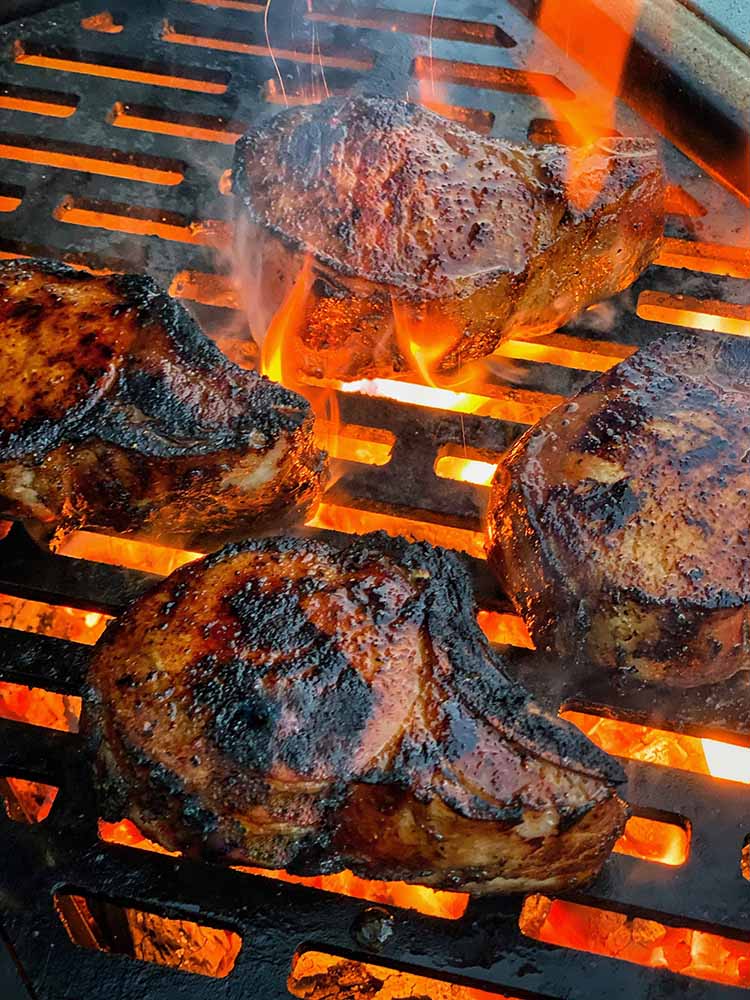 grilling pork chops is an easy weeknight dinner