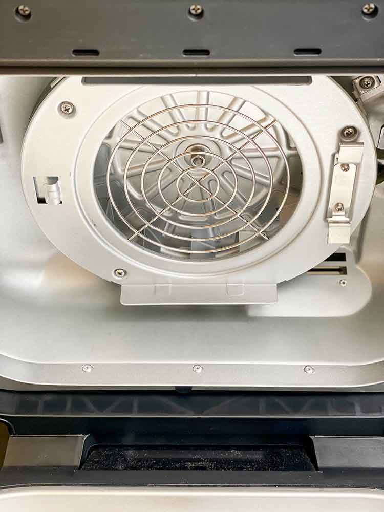 hood fan without screen, closeup 